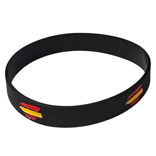 Genérico Pulsera España de Silicona – Color Negro con Bandera de España en Relieve – Unisex, 63 mm de Diámetro Interno, 12 mm de Ancho, 21 cm de Contorno - 1 Unidad | Ya disponible en tu tienda friki favorita! En mundofriki.es!