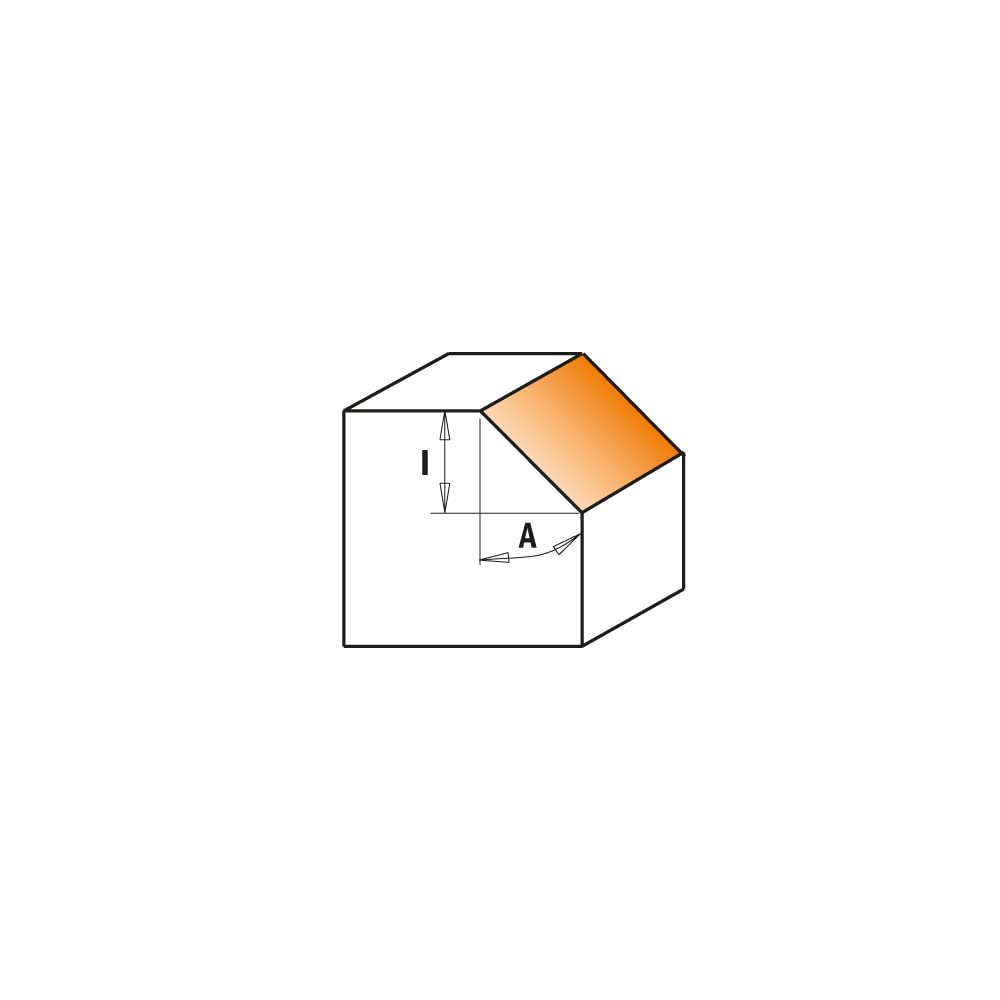 Cmt orange Tools 659.045.11 – frez zaokrąglający odwracalny do ostrzy S 8 45 stopni Z2 DX