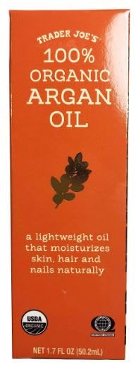 2-Pack Trader J Organic Argan Oil 1.7oz 50.2ml (Two Bottles)