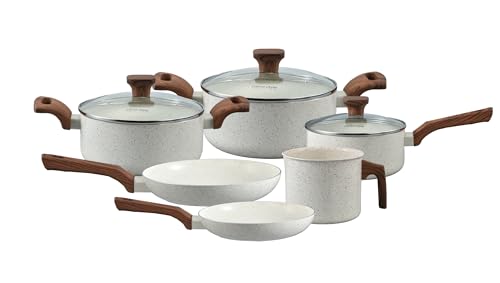 Mimo Style, Conjunto de 6 Panelas Pratic Cook Marmol Compatível c...