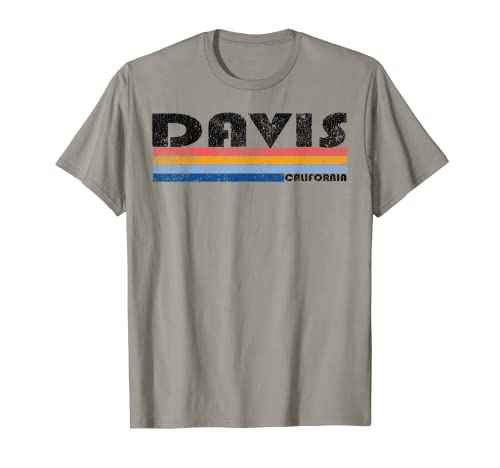 Vintage 1980s Style Davis California Camiseta Camiseta