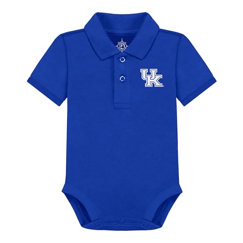 Image of Creative Knitwear College Baby Polo Bodysuit Solid - Team Logo, Multiple Colors, for Boys & Girls (0-12 Months)