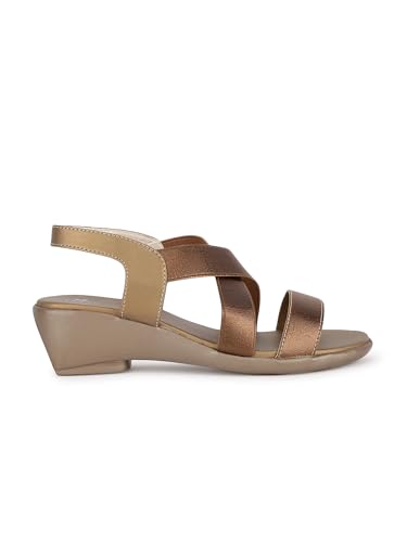 Image of TRASE Women's Fashion Sandals | Faux Leather Comfortable and Stylish Wedge | For Casual Wear & Formal Wear Occasions 2 inches heel for Women & Girls