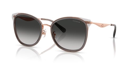 COACH HC7170 Sunglasses, Rose Gold/Dark Grey/Grey Gradient, 56 mm2
