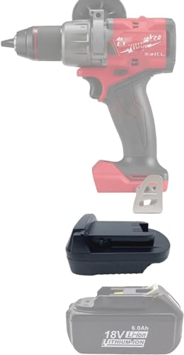 NUOGEDZ Adaptateur de batterie pour Makita vers batterie Milwaukee 18 V, conversion pour batterie Makita 18 V BL1830 vers batterie Milwaukee 18 V M18 avec...