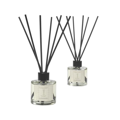 Hassett Green London Boutique Classics Lime Basil & Mandarin - Reed Diffuser Duo Set - 2 x 125ml - Reduced Packaging