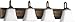 Quorum 5104-4-86 Transitional Four Light Vanity in Bronze / Dark Finish,
