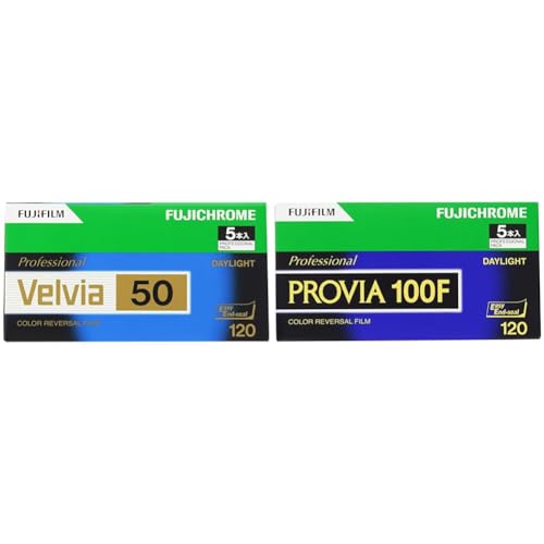 【セット買い】富士フイルム(FUJIFILM) リバーサルフィルム フジクローム Velvia 50 ブローニー 12枚 5本 120 VELVIA50 EP NP 12EX 5 + 富士フイルム(FUJIFILM) リバーサルフィルム フジクローム PR