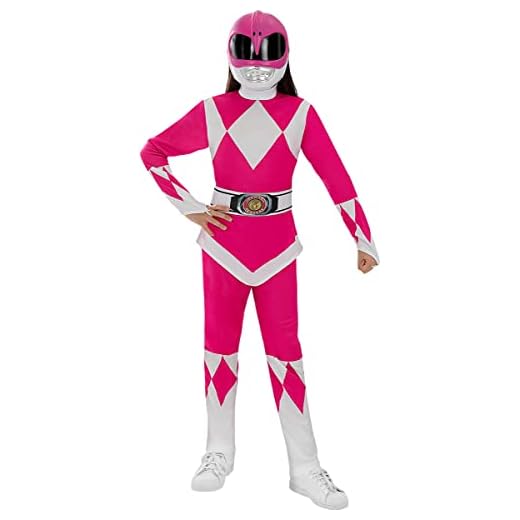 Funidelia | Disfraz Power Ranger Rosa para niña Superhéroes, Dibujos Animados - Disfraz para niños y divertidos accesorios para Fiestas, Carnaval y Halloween - Talla 3-4 años - Rosa