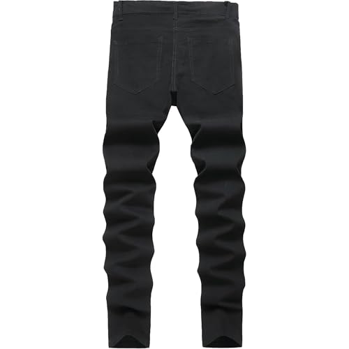 Men's Casual Printed Slim Fit Jeans Stretch Skinny Stretch Dress Slacks Slim fit Plaid Denim Pants for Men2