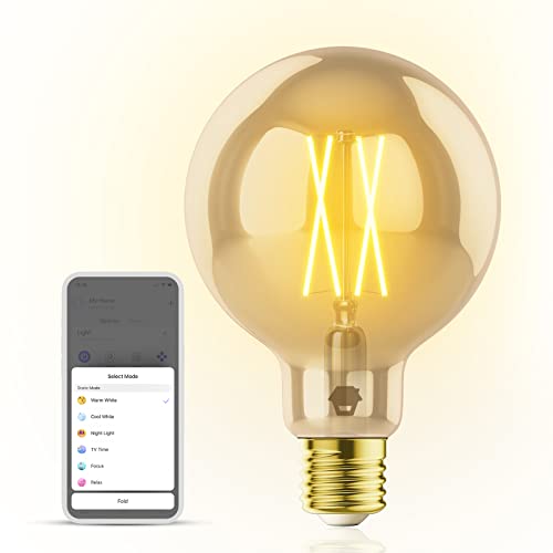 Chuango G95G Lampadina Smart E27 Globe Retro Edison Wifi - Lampadina Intelligente per Risparmio Energetico - Potenza 6.5W -