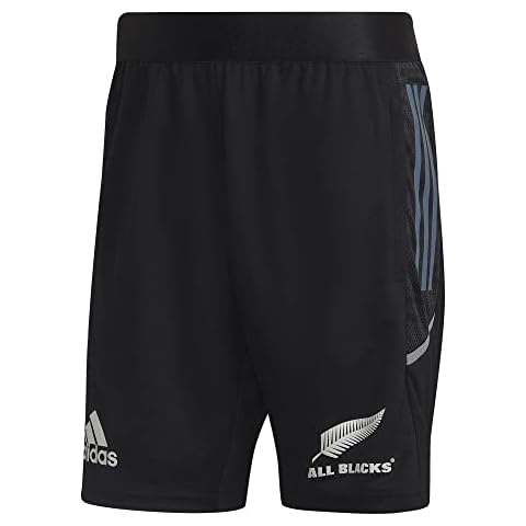 adidas, Primeblue Rugby Gym All Blacks, Capacitación De Rugby Cortos De Rugby, Negro/Wonste/Blanco, M, Hombre Cover