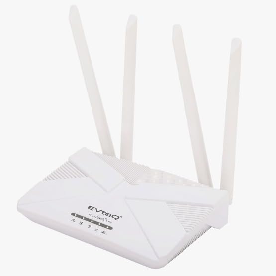 Image of EVteQ 4G LTE 2 LAN /WAN Wireless Router Mobile Sim Based Router with Four Antenna, Output 4G /5G /2.4Ghz, Plug and Play, Ethernet Port: 1 LAN Port, Wi-Fi 6,All 4G /5G Sim Card Support
