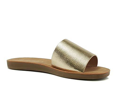 Image of Soda Shoes Efron-S Women Flip Flops Basic Plain Slippers Slip On Sandals Slides Casual Peep Toe Beach