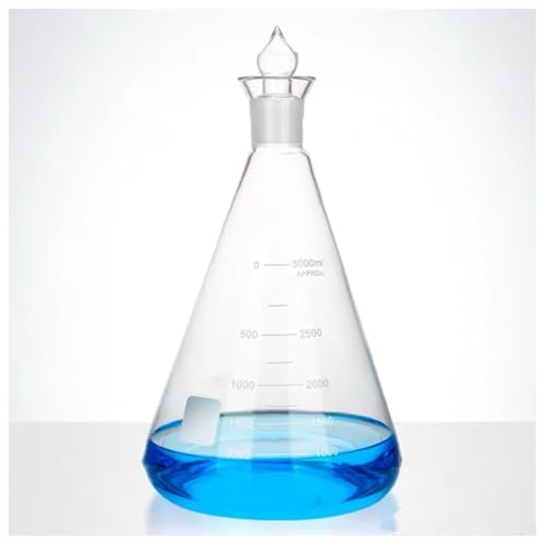 Flacon triangulaire 3000ml en verrerie de laboratoire avec col rodé 29#