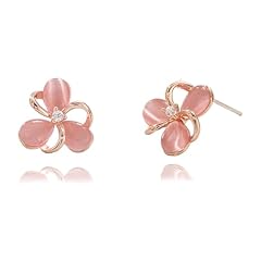 Rose Gold Pink Stone