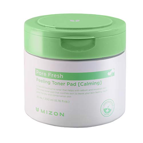 Mizon AHA BHA PHA Clear Face Pads, Exfoliating Toner Pads, Double Sided Peeling Toner Pad, Korean Facial Cleansing Pads, Hydrating and Pore Care, Smooth Facial Exfoliator (Calming)