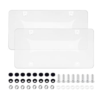 plastic car tag cover