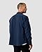 INTO THE AM Men's Sierra Shirt Jacket Twill Casual Fall Fashion Long Sleeve Button Up (Navy, Large)