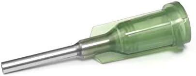 14 Gauge 0.5 Inch Dispensing Needle - Blunt Tip Luer Lock - Fluid Manifold Channel - 50 PCS,Olive