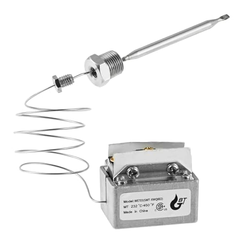 HZ-MONSTAR 1177 High Limit Fryer Switch Safety, LCCM080360000 Thermostat High Limit Safety Replacement Parts 3/8 "-18 NPT 1177 Gas Fryer High Limit Safety Deep Fryer Thermostats 232℃ /450℉