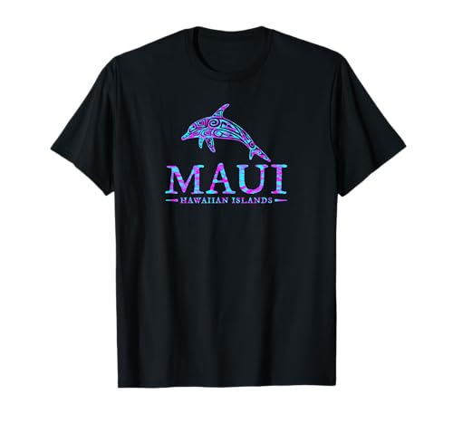 Maui Hawaii Dolphin Retro Mens Womens Kids Vacation Souvenir T-Shirt