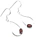 Natural 4ct Pyrope Garnet 925 Solid Sterling Silver Earrings 35mm