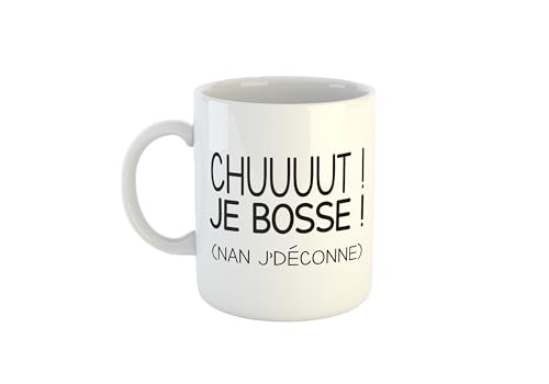 Kiribou Mug Collègue Chut je bosse ! (Non j'déconne) - Tasse humoristique pour le bureau