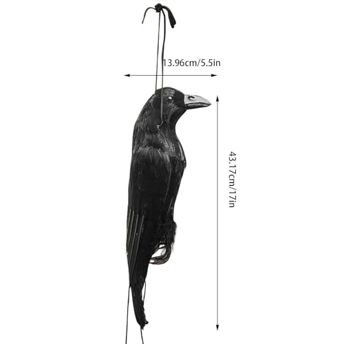 Leurre corbeau pour verger et décoration hantée d'Halloween