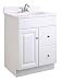 Design House 545004 Wyndham Ready-To-Assemble 1 Door/2 Drawer Vanity, White, 24-Inches Wide by 31.5-Inches Tall by 18-Inches Deep