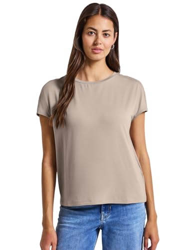 T-Shirt en Jersey Street One Femme avec maille fine et col rond classique