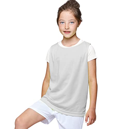 Peto Deportivo de Colores Transpirable y Ligero para niños (Blanco)
