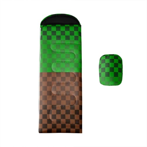 Feelyou Green Brown Plaid Sleeping Bags 3 Seasons