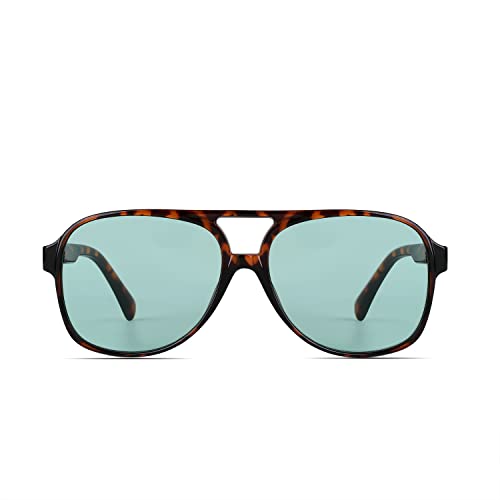 Image of Freckles Mark Vintage Retro 70s Sunglasses for Women Men Classic Large Square Aviator Trendy Glasses