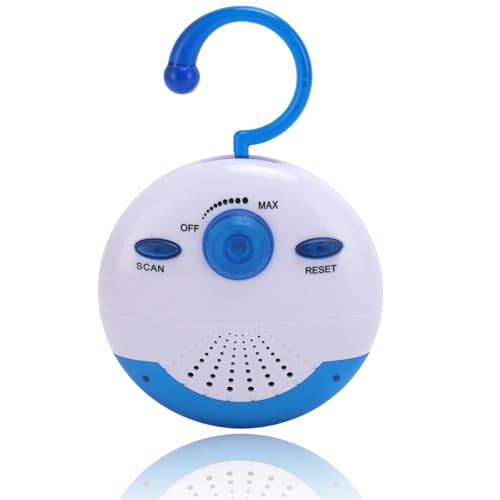 Shower Radio, Mini Portable FM Shower Radio, Built in Speaker for Bathroom Kitchen, Kayaking, Boating, Hiking, Shower Speaker FM Radio with HD Sound