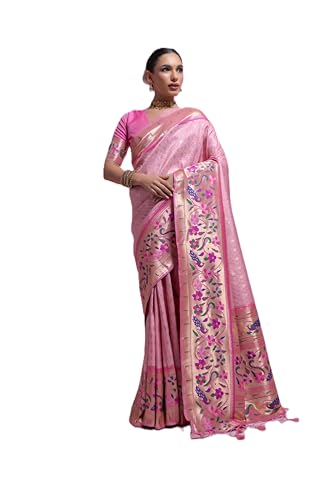 Pandadi Saree Premium Soft Banarasi Silk Paithani Saree with Kanj...
