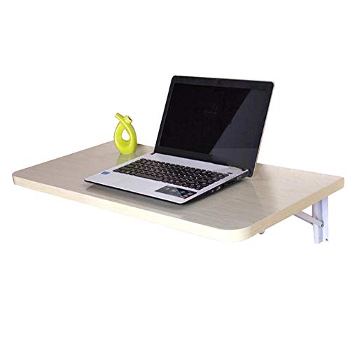 Preisvergleich Produktbild PENGFEI Wandtisch Klappbar Wandklapptisch Schreibtische Tragbar Laptoptisch Faltbar Werkbank Holzwerkstoffe, 4 Farben, 3 Größen (Farbe : White Maple Color, größe : 60x35CM)