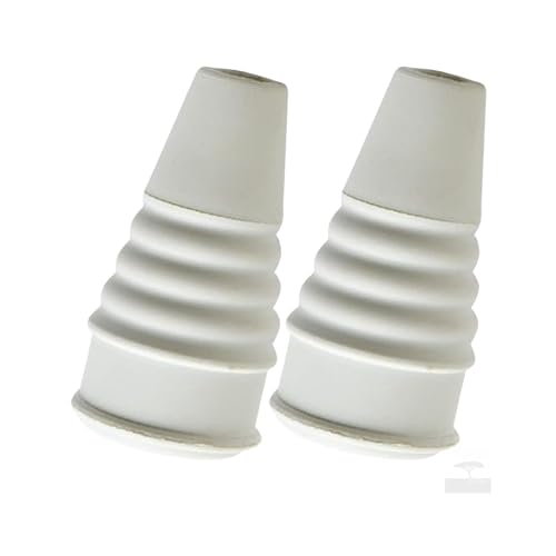 Small White Rubber Anti-Splash Tap Swirl Nozzles for 1/2-inch Tap (Pack of 2)