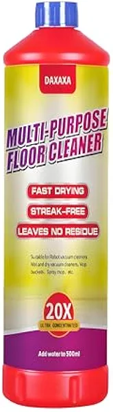 Floor Cleaner Concentrate for Hardwood, Laminate, Tile, Stone & Vinyl – Removes Grease, Dirt & Stains, Multi-Surface Household Solution,Mop Soap – Compatible with Robot Mops & Wet/Dry Vacuums 20X