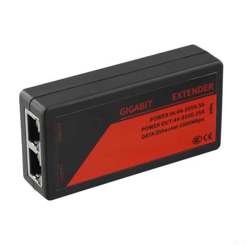Pumixiy Mini extensor Ethernet repetidor de 2 puertos para cámaras de red de largo alcance con doble puerto y construcción al aire libre (1000 m)
