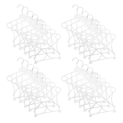 VILLFUL 20 Perchas Blancas para Ropa de Ñiño Perchas Pequeñas para Plástico Resistente Bordes Acolchados Ahorro de Espacio Organizador para Armario Infantil