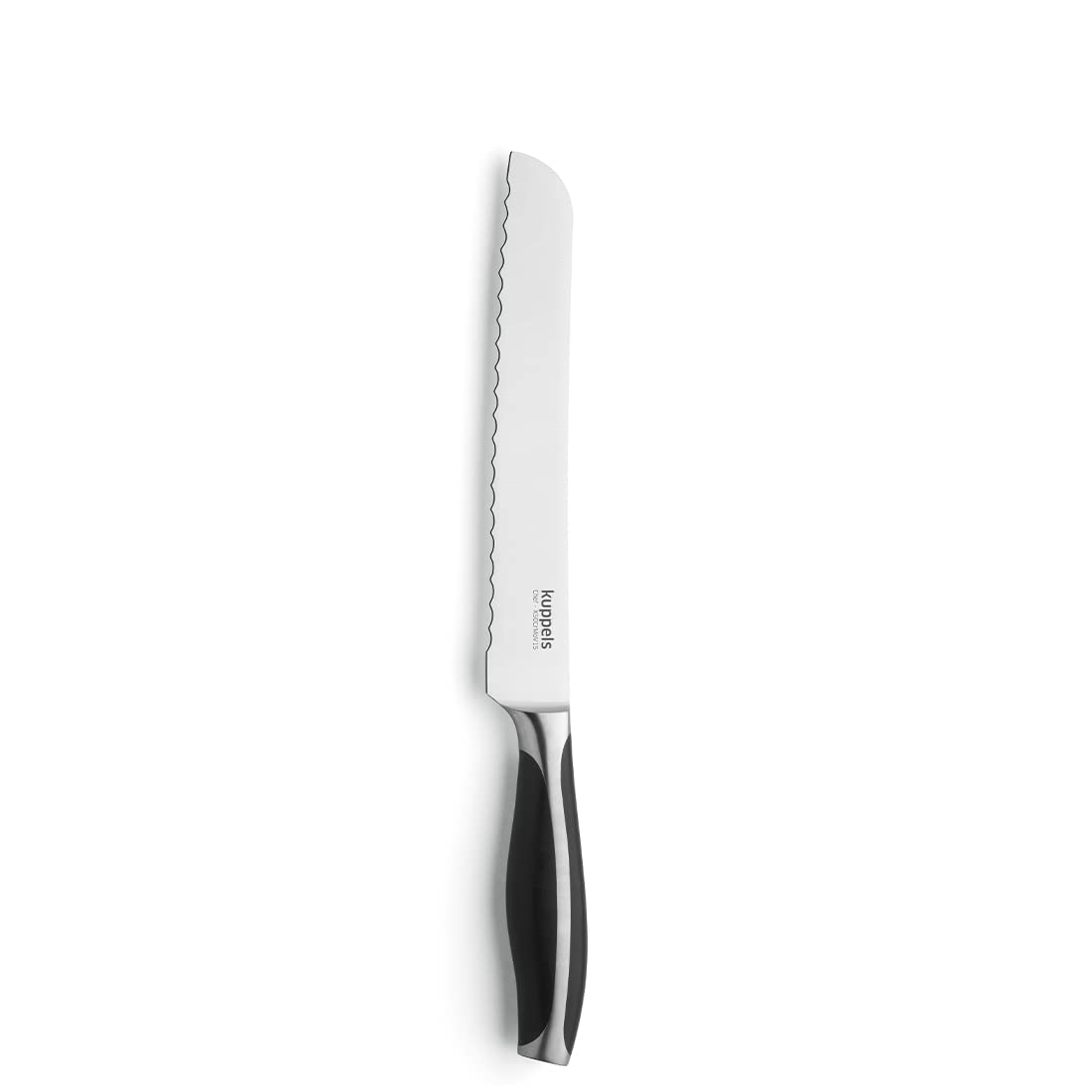 Kuppels Küchenmesser-Set 3-tlg., Kochmesser, Brotmesser, Allzweckmesser | Schwarze ABS-Griffe und hochwertiger MoV-Stahl 50CrMoV15 sorgen für optimale Balance, Griffigkeit und Langlebigkeit