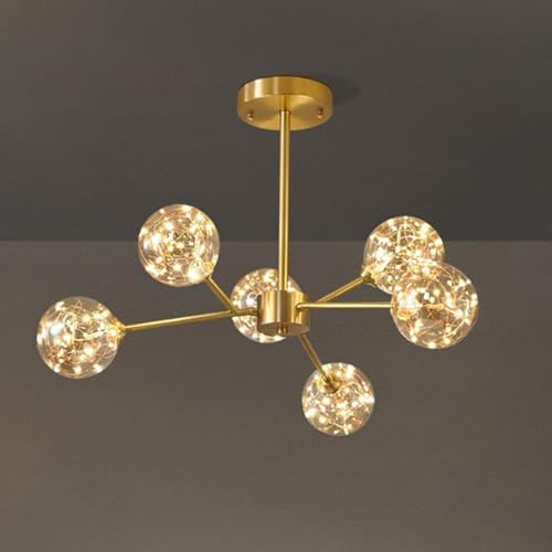 Plafonnier moderne Spoutnik 15 lumières globe verre pour chambre et villa
