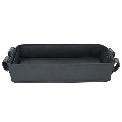 Image of Stroller Snacks Tray for Wonderfold Wagon W Series Accessories Waterproof Kids Toy Placement Faux Leather Sides for Eating and 4 Kid’s Cup Holder (W4 Series)