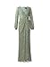 Adrianna Papell Womens Metallic Mesh Draped Gown Special Occasion Dress, Green Slate, 10 US