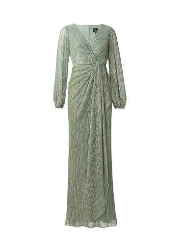 Adrianna Papell Womens Metallic Mesh Draped Gown