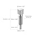 HARFINGTON 2pcs Spring Plunger M10x1.5 Thread Size Pin Dia.6mm Retractable Quick Release Pins Stainless Steel Lock Out Type Index Plunger for Industrial Equipment