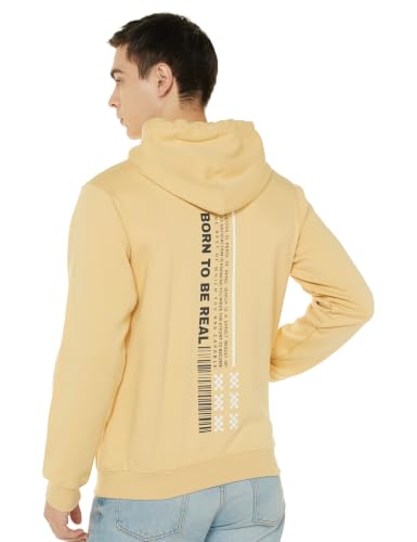 Image of Veirdo Cotton Fleece Regular Fit Full Sleeve Hooded Sweatshirt Front and Back Graphic Printed Jumper Hoodie for Men