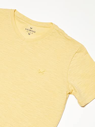 Camiseta Básica Infantil Menino Flamê Em Decote V Hering Kids Amarelo 014