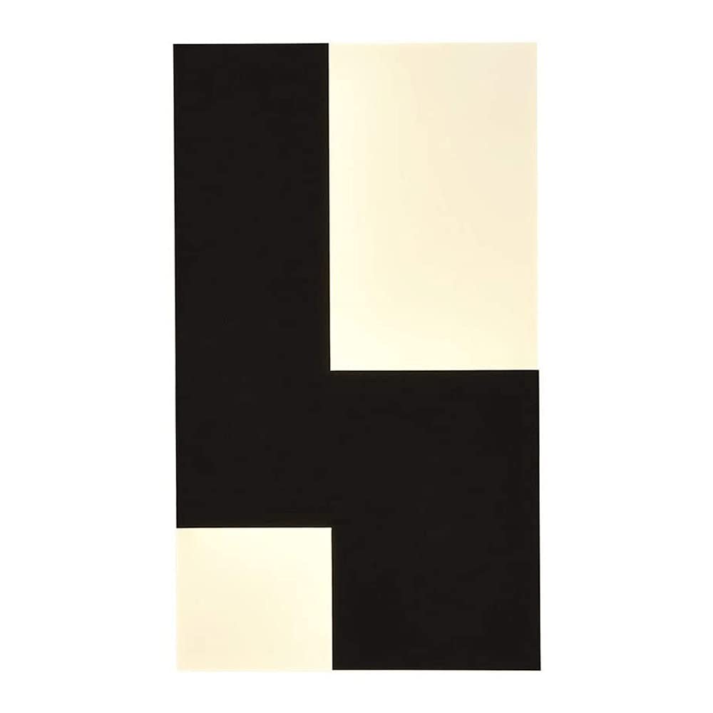Lámpara de pared LED moderna 12W estilo nórdico en color negro para interiores con luz tricolor